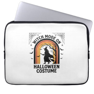 Halloween Witch Shirt Funny Costume Vintage Engrav Laptop Sleeve