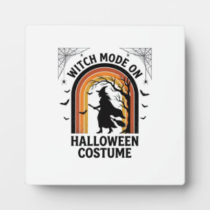Halloween Witch Shirt Funny Costume Vintage Engrav Plaque