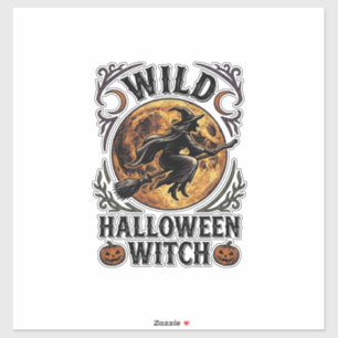 Halloween Witch Shirt Vintage Broom Moon Graphic_1