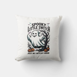 Halloween Witch Shirt Vintage Ghost Humour Design_ Cushion