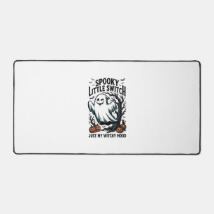 Halloween Witch Shirt Vintage Ghost Humour Design_ Desk Mat