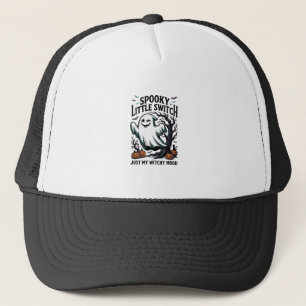 Halloween Witch Shirt Vintage Ghost Humour Design_ Trucker Hat