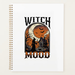 Halloween Witch Shirt Vintage Haunted Moon Design_ Planner