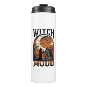 Halloween Witch Shirt Vintage Haunted Moon Design_ Thermal Tumbler