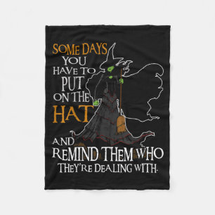 Halloween Witch - Some Day Have to Put on The Hat Fleece Blanket