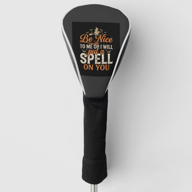 Halloween Witch Spell Graphic_1 Golf Head Cover (Front)