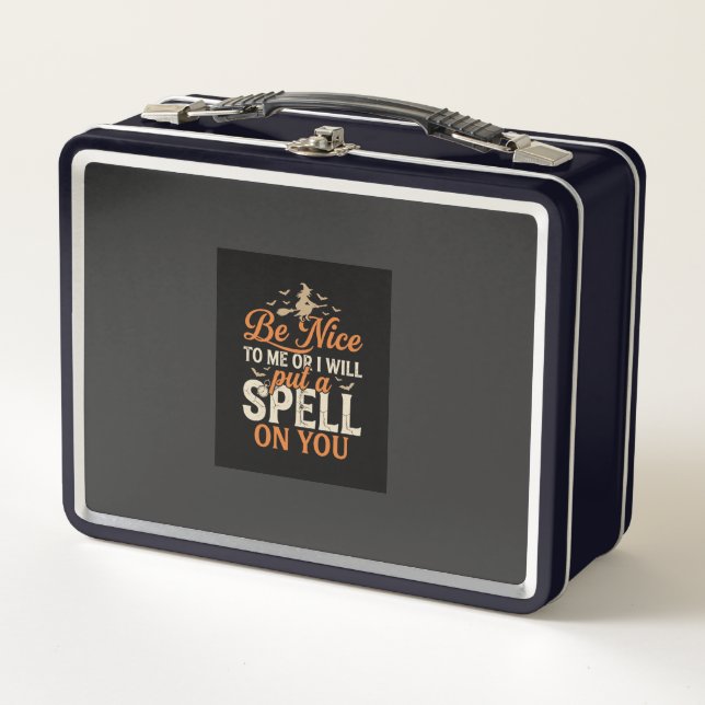 Halloween Witch Spell Graphic_1 Metal Lunch Box (Front)