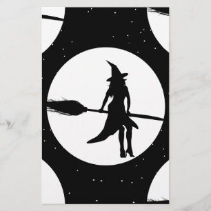 halloween witch stationery