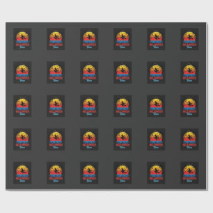 Halloween Witch Sunset Vector Wrapping Paper
