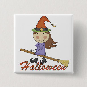 Halloween Witch T-shirts and Gifts 15 Cm Square Badge
