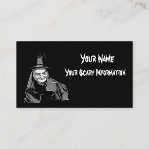 Halloween witch themed business and calling card