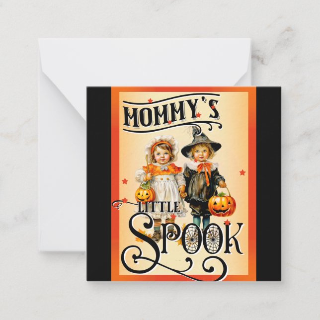 Halloween Witch Themed Tote Bag Card (Front)
