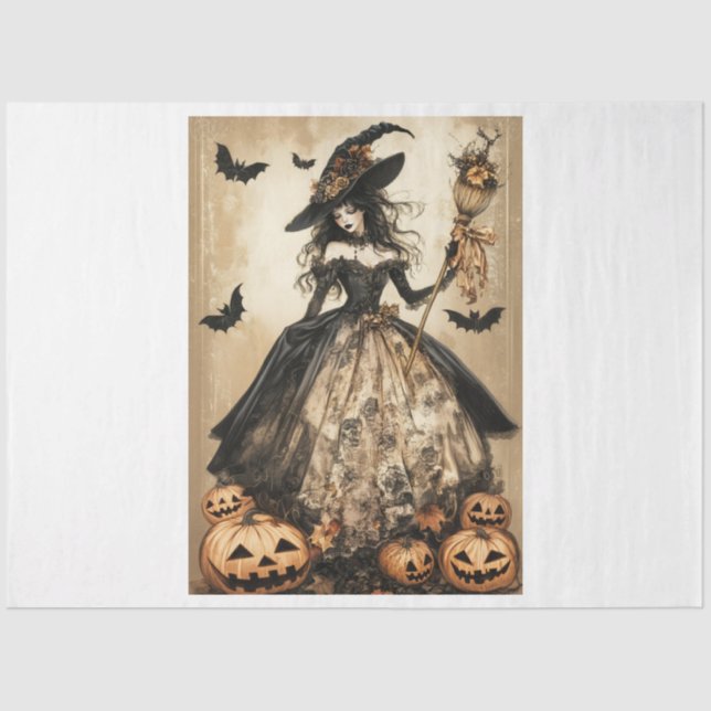Halloween Witch Tissue Paper (Front)