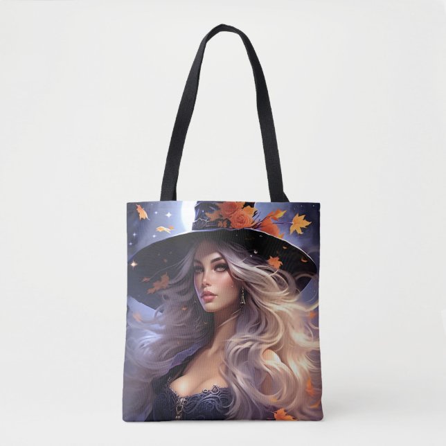 Halloween Witch Tote Bag (Front)