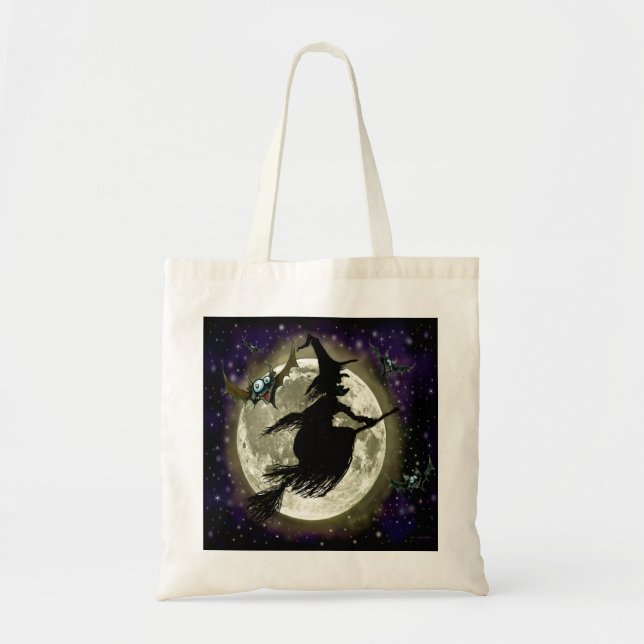 Halloween Witch Tote Bag (Front)