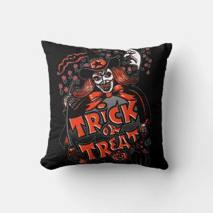 Halloween Witch Trick or Treat Cushion