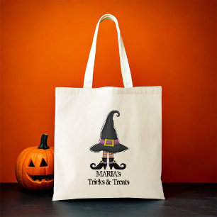 Halloween Witch Trick Or Treat Custom Tote Bag