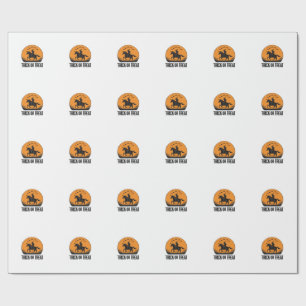 Halloween Witch Trick Or Treat Vintage Moon_1 Wrapping Paper