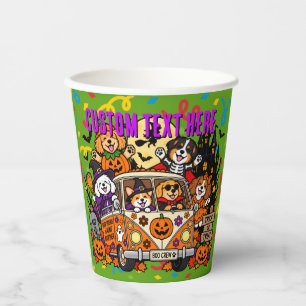 Halloween witch vampire skeleton dogs custom paper cups