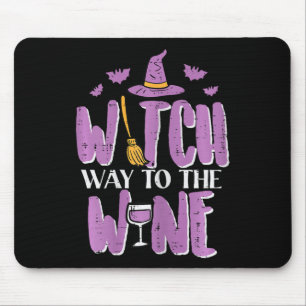 Halloween Witch Way To Funny Pun Costume Party Mum Mouse Pad