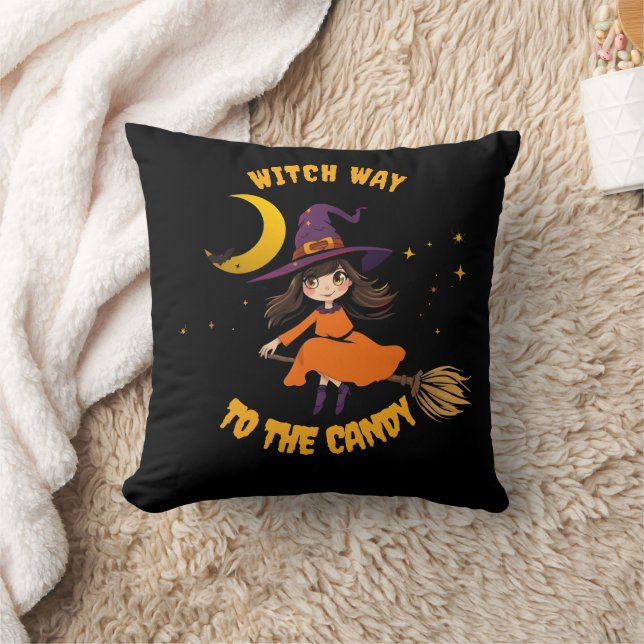 Halloween Witch- Which Way to The Candy Cushion (Blanket)