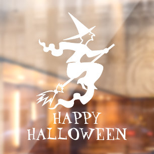 Halloween witch white custom text decorations