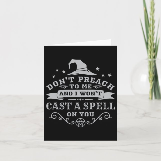 Halloween Witch Wicca Witchcraft Pagan Wiccan Wome Card (Front)