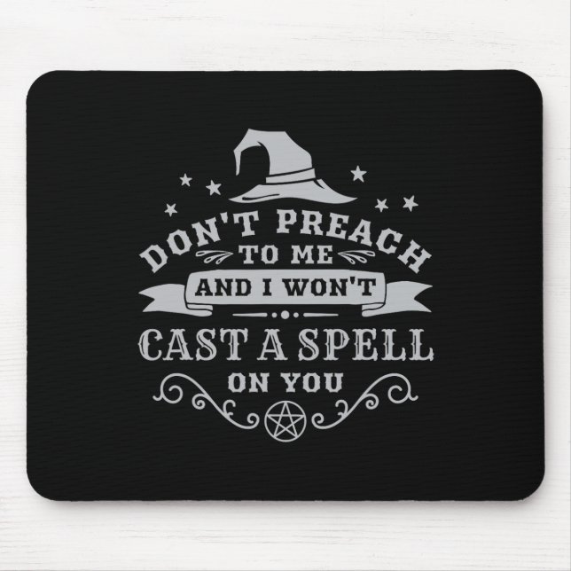 Halloween Witch Wicca Witchcraft Pagan Wiccan Wome Mouse Pad (Front)