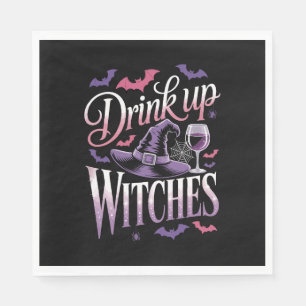 Halloween Witch Wine – Drink Up Napkin