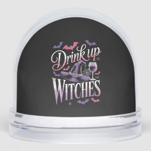 Halloween Witch Wine � Drink Up Snowglobe