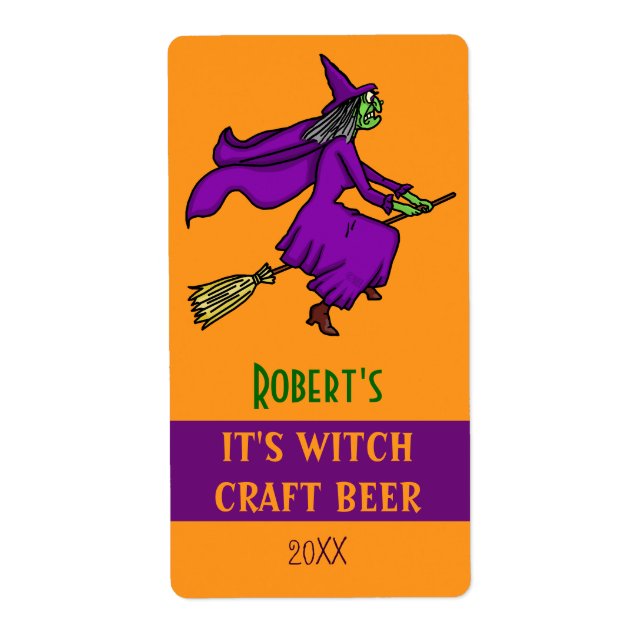 Halloween Witch Witches Craft Beer Bottle Brewing (Front)