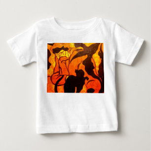 Halloween Witch with a Black Cat Baby T-Shirt