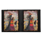 Halloween Witch with Black Cat Fantasy Gothic Art