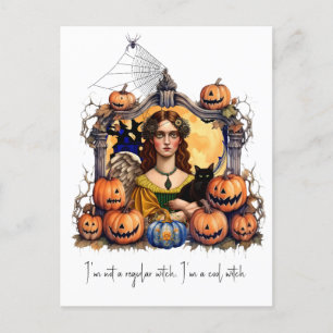 Halloween Witch with quote Postcard