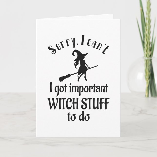 Halloween Witch Women Funny Sayings Gift Card (Front)