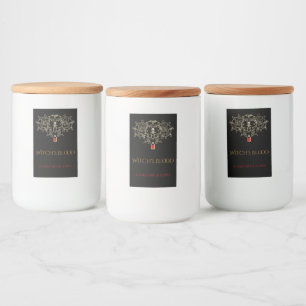 Halloween Witchcraft Potion Ingredients Food Label