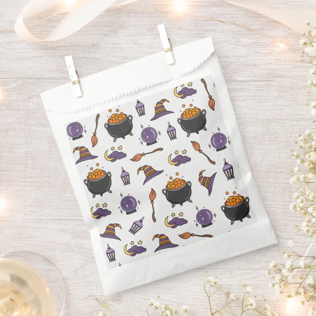 Halloween Witchcraft Themed  Favour Bags (Clipped)