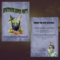 Halloween Witches Bunco Party Invitation
