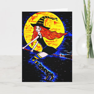 Halloween witches card