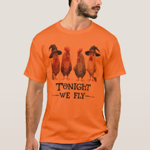 Halloween Witches Chicken Sweatshirt for Women T-Shirt