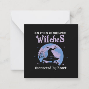 Halloween Witches Connected By Heart Birthday Card