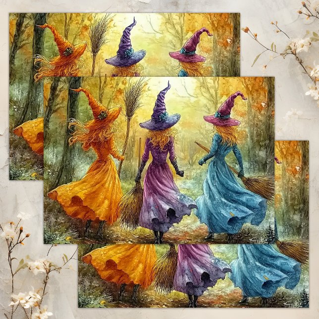 HALLOWEEN WITCHES DECOUPAGE TISSUE PAPER (HALLOWEEN WITCHES DECOUPAGE TISSUE PAPER)