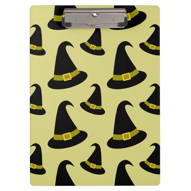 Halloween Witches Hat Pattern Clipboard (Front)