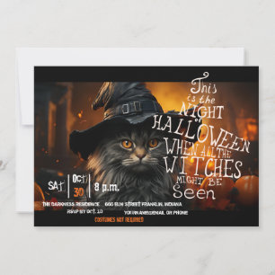 Halloween Witches Nigth Party Invitation