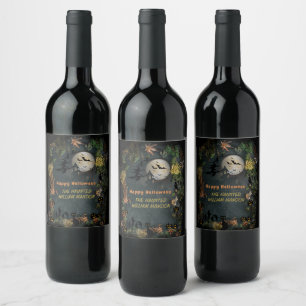 Halloween Witches Party Night  Planner Invitation Wine Label