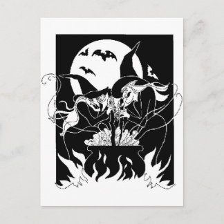 Halloween Witches Postcard
