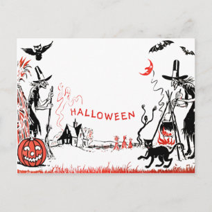 Halloween Witches Postcard