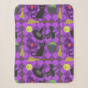 Halloween Witches Sherpa Blanket