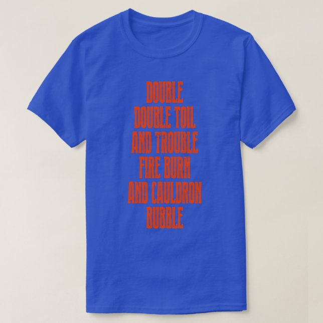 Halloween Witches Spell from Macbeth TShirt (Design Front)