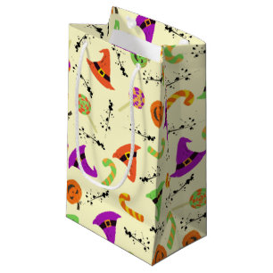 Halloween Witch's Hat Candy & Pumpkins Small Gift Bag